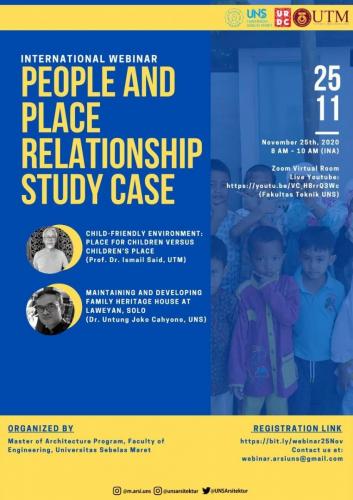 Poster Webinar PEOPLE AND PLACE RELATIONSHIP STUDY CASE