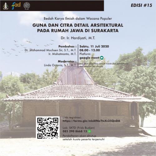 Dr.Ir.Hardiyati,MT sebagai Narasumber pada acara Bedah Karya Ilmiah  dalam Wacana Populer Guna dan Citra Detail Arsitektural Pada Rumah Jawa di Surakarta (1)